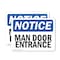 Signmission Man Door Entrance OSHA Notice Sign, Vinyl Decal, 14in W x 10in L, 2PK OS-2PACK-NS-D-1014-L-14133 - alternate 1